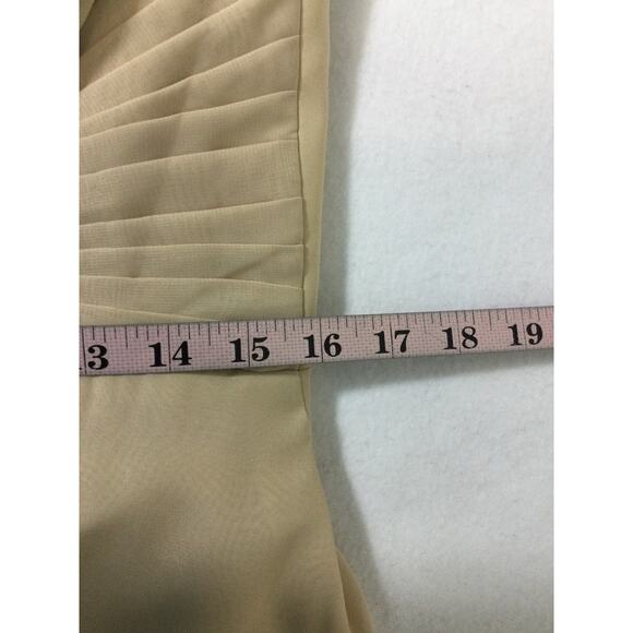 BRIDESMAID SZ 10 L cream vneck bridesmaid party maxi formal dress NEW 0B2 - Picture 6 of 8